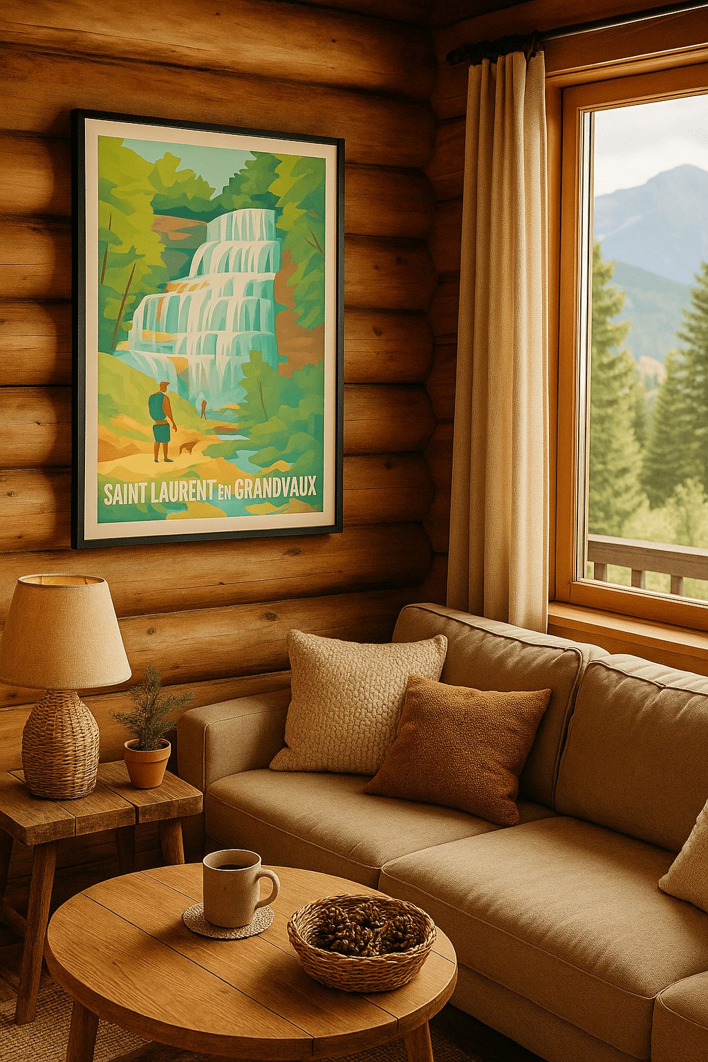 Jura France Affiche de Saint-Laurent-en-Grandvaux - Découvrez la magie des cascades