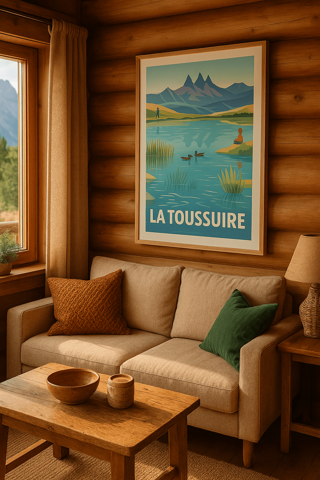 Savoie France Affiche de La Toussuire - Évasion et sérénité en montagne