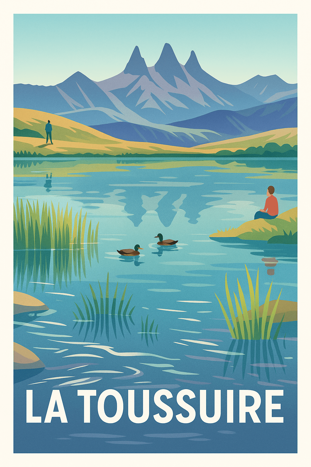 Savoie France Affiche de La Toussuire - Évasion et sérénité en montagne