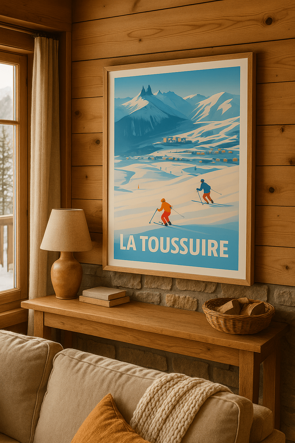 Savoie France Affiche de La Toussuire - L'appel des pistes enneigées