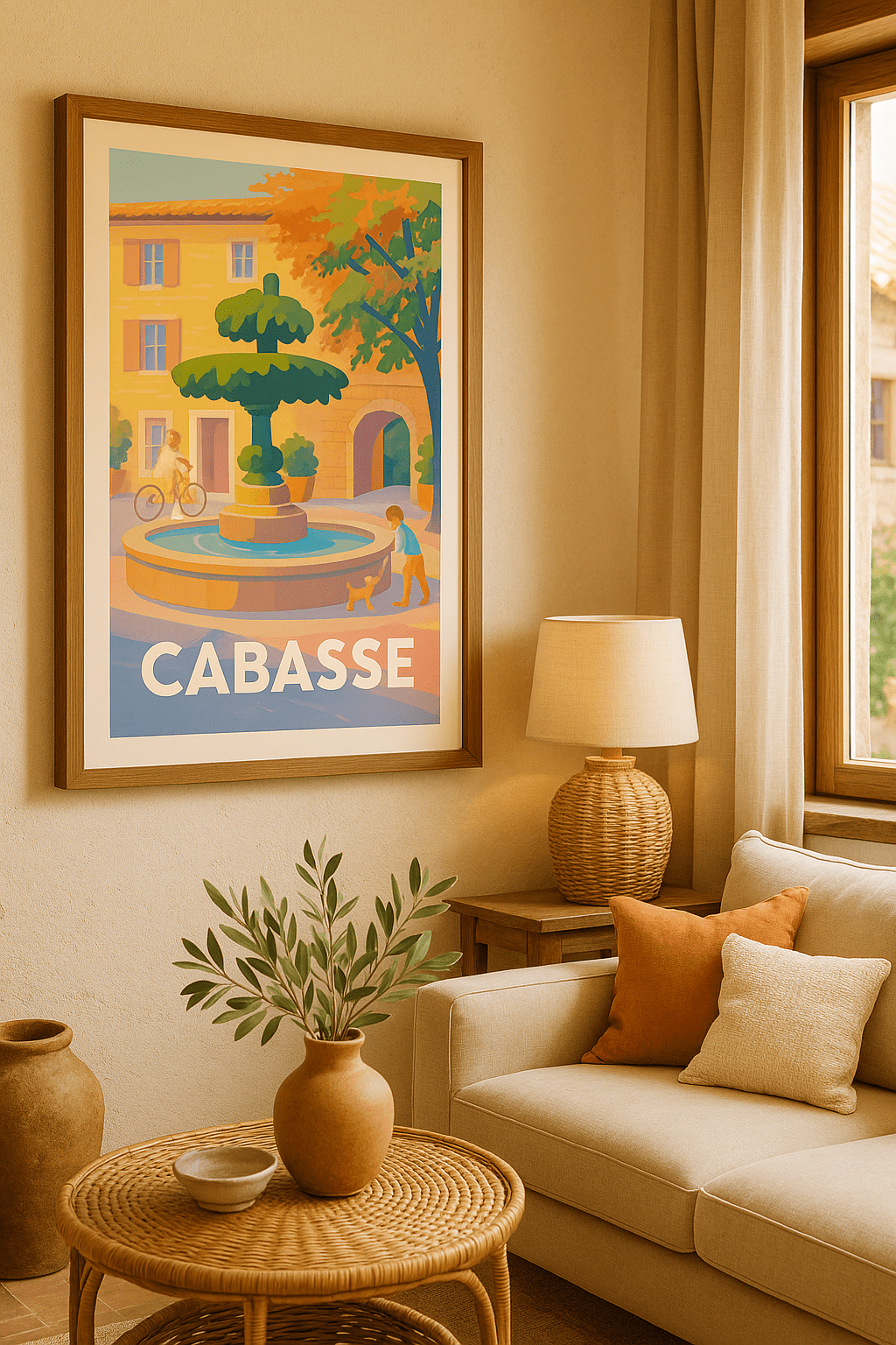 Var France Affiche de Cabasse - Charme et douceur de la Provence