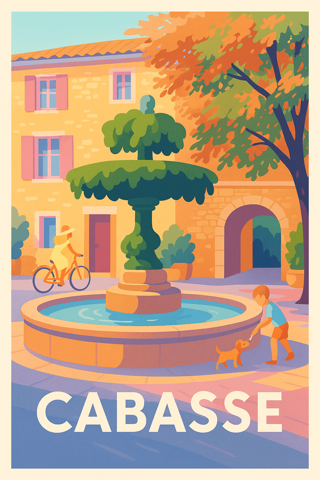 Var France Affiche de Cabasse - Charme et douceur de la Provence