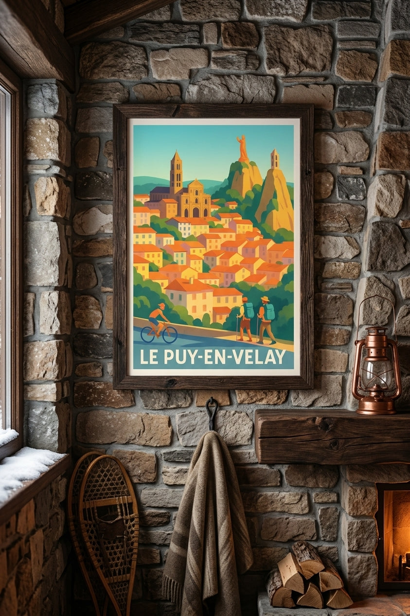 Affiche du Puy-en-Velay dans un lodge de montagne | Afich