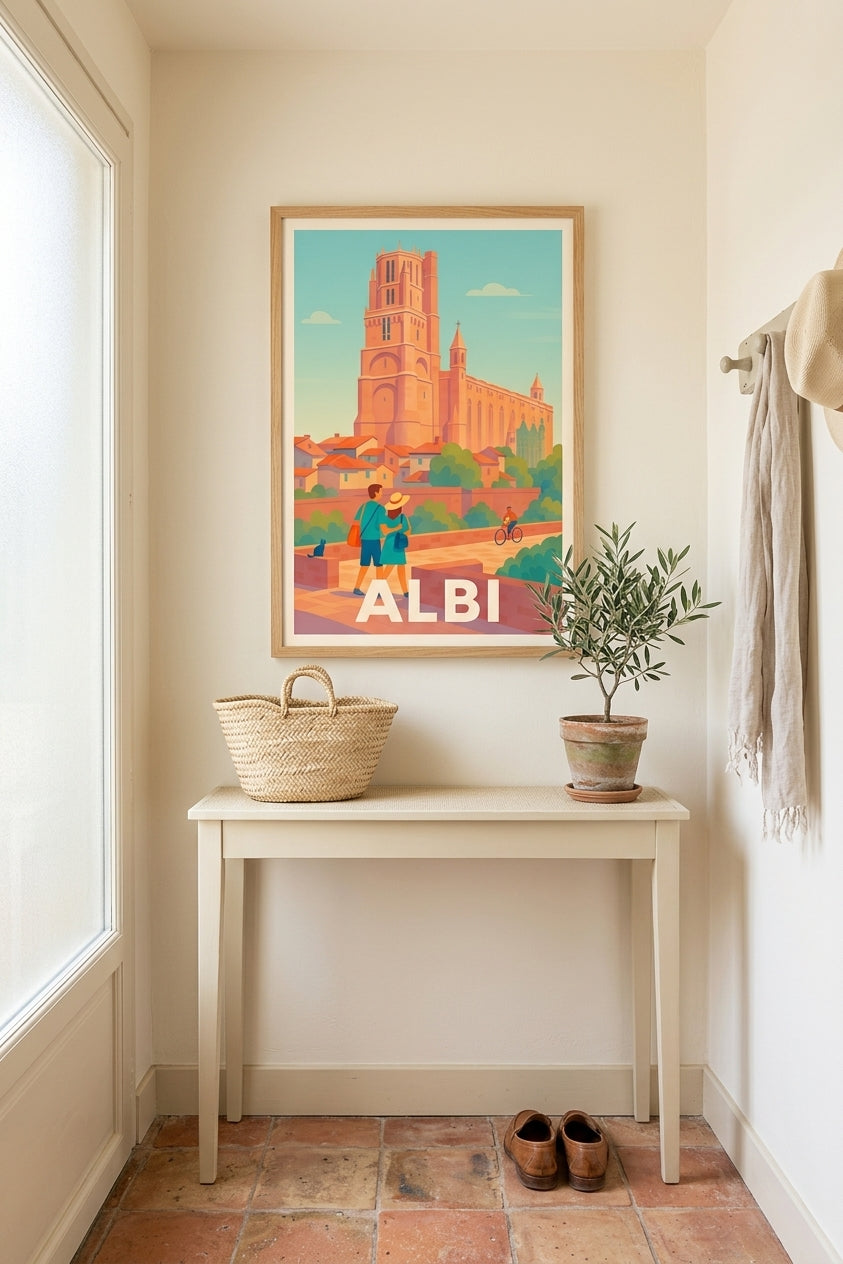 Affiche Albi - Cathédrale Sainte-Cécile dans une entrée naturelle
