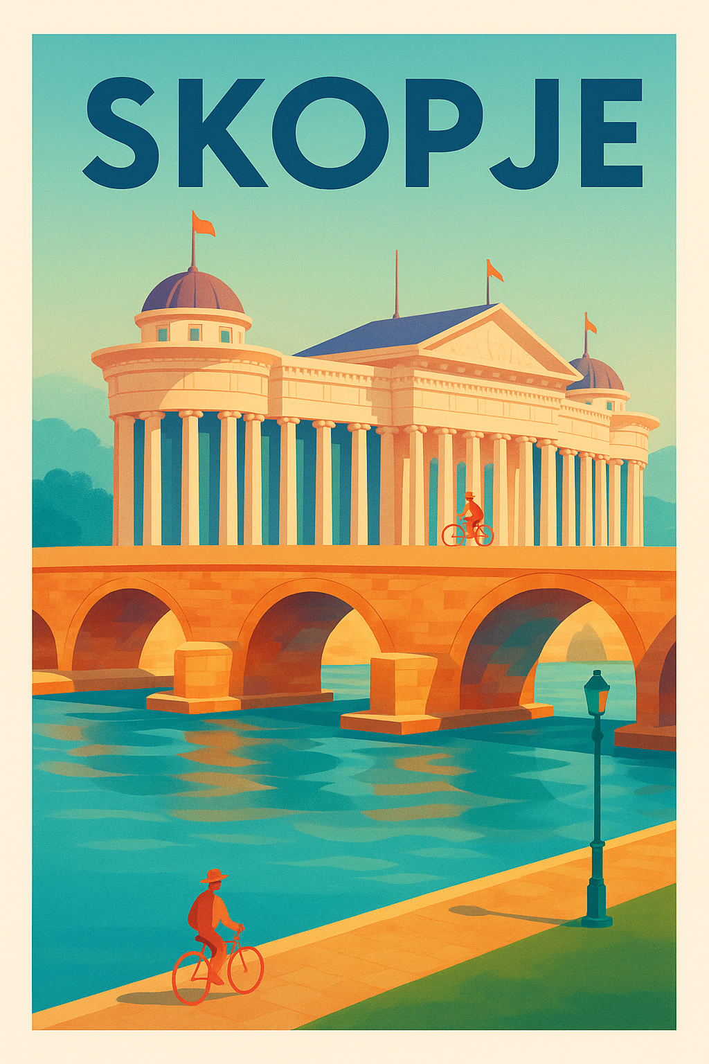 Affiche de Skopje - Charme historique au fil de l'eau