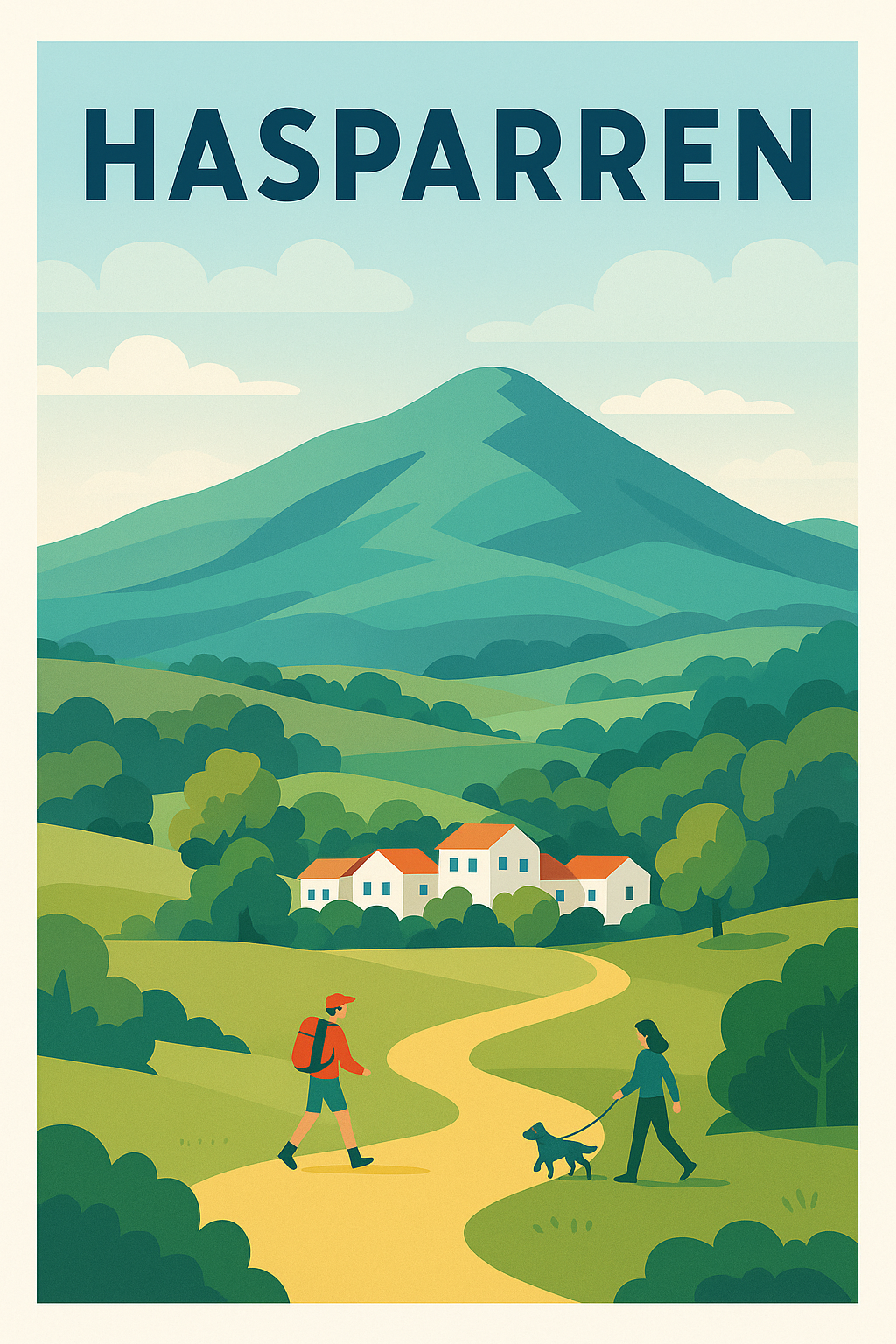 Affiche de Hasparren - Escapade bucolique au cœur du Pays Basque