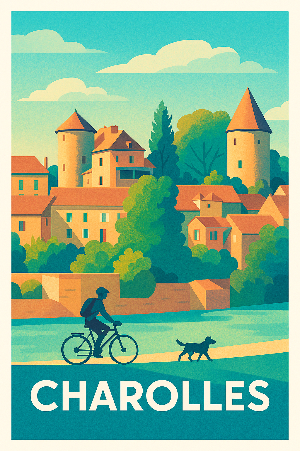 Affiche de Charolles - L'escapade bucolique en Bourgogne