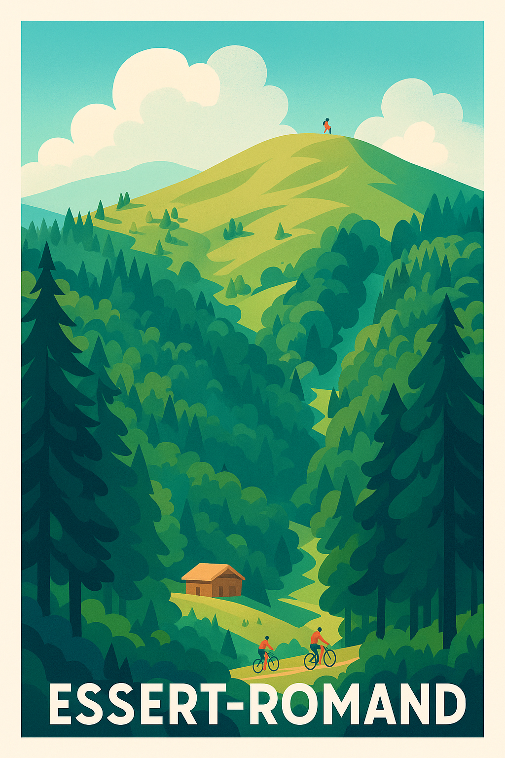 Affiche Essert-Romand — Évasion nature au cœur des montagnes · poster d'art de Essert-Romand