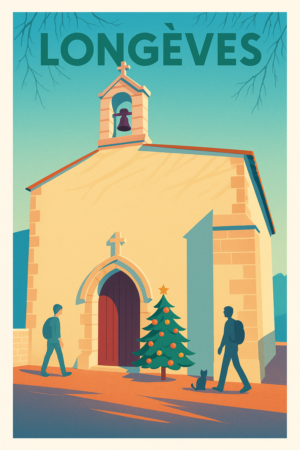Affiche de Longèves - Charme hivernal et douceur villageoise