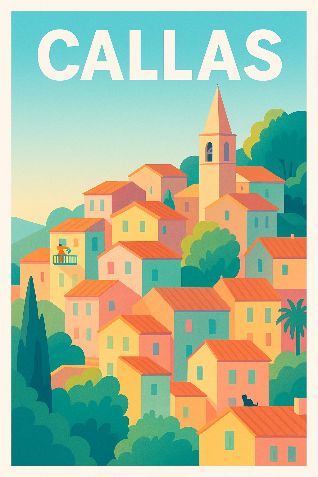 Affiche de Callas - Charme coloré d’un village provençal