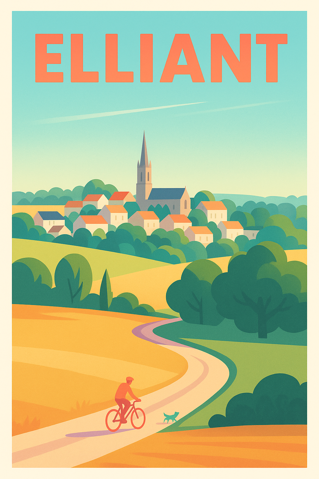 Affiche de Elliant - Sérénité et charme rural à vélo