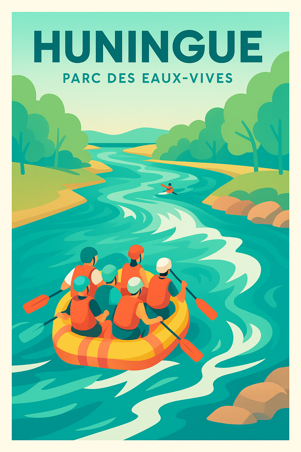 Affiche de Huningue - Aventure et nature au Parc des Eaux-Vives