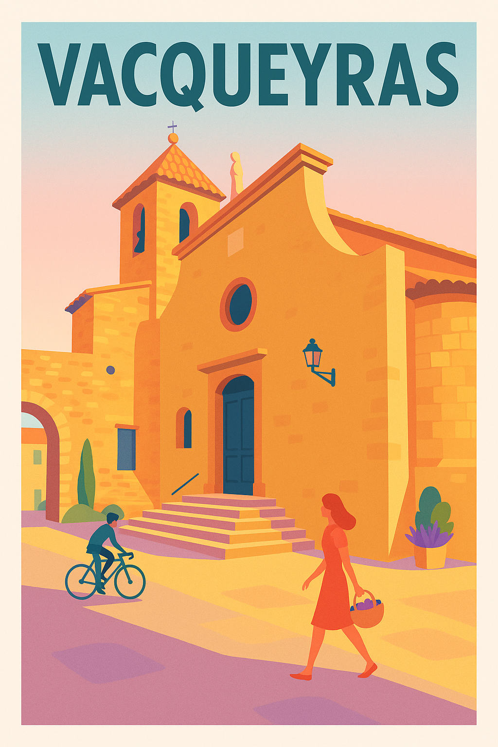 Affiche de Vacqueyras - Charme authentique en Provence