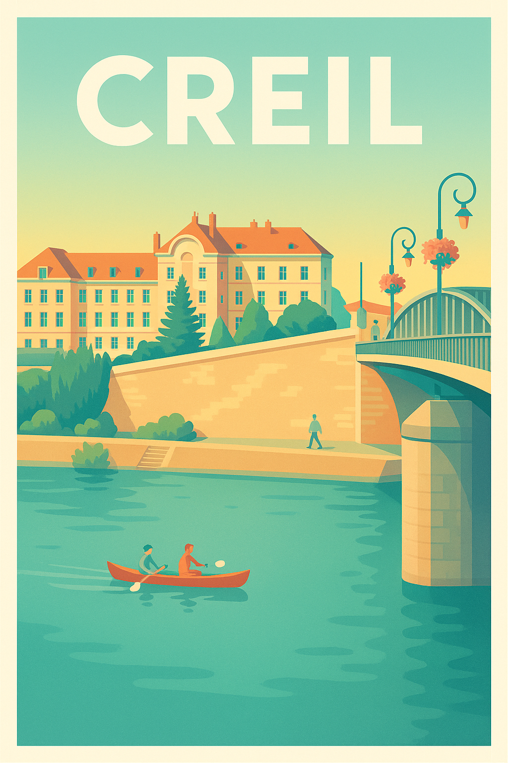 Affiche Creil — Douceur au fil de l'eau · poster d'art de Creil