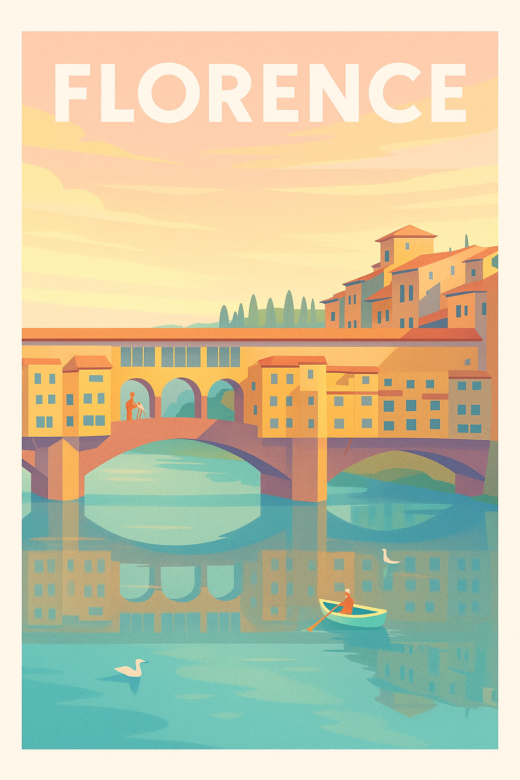 Affiche de Florence - Douceur et reflets toscans