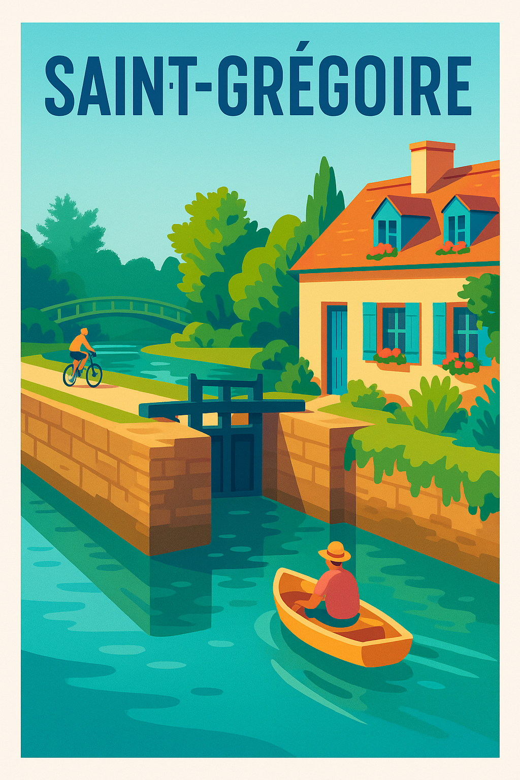 Affiche de Saint-Grégoire - Charme bucolique au fil de l'eau