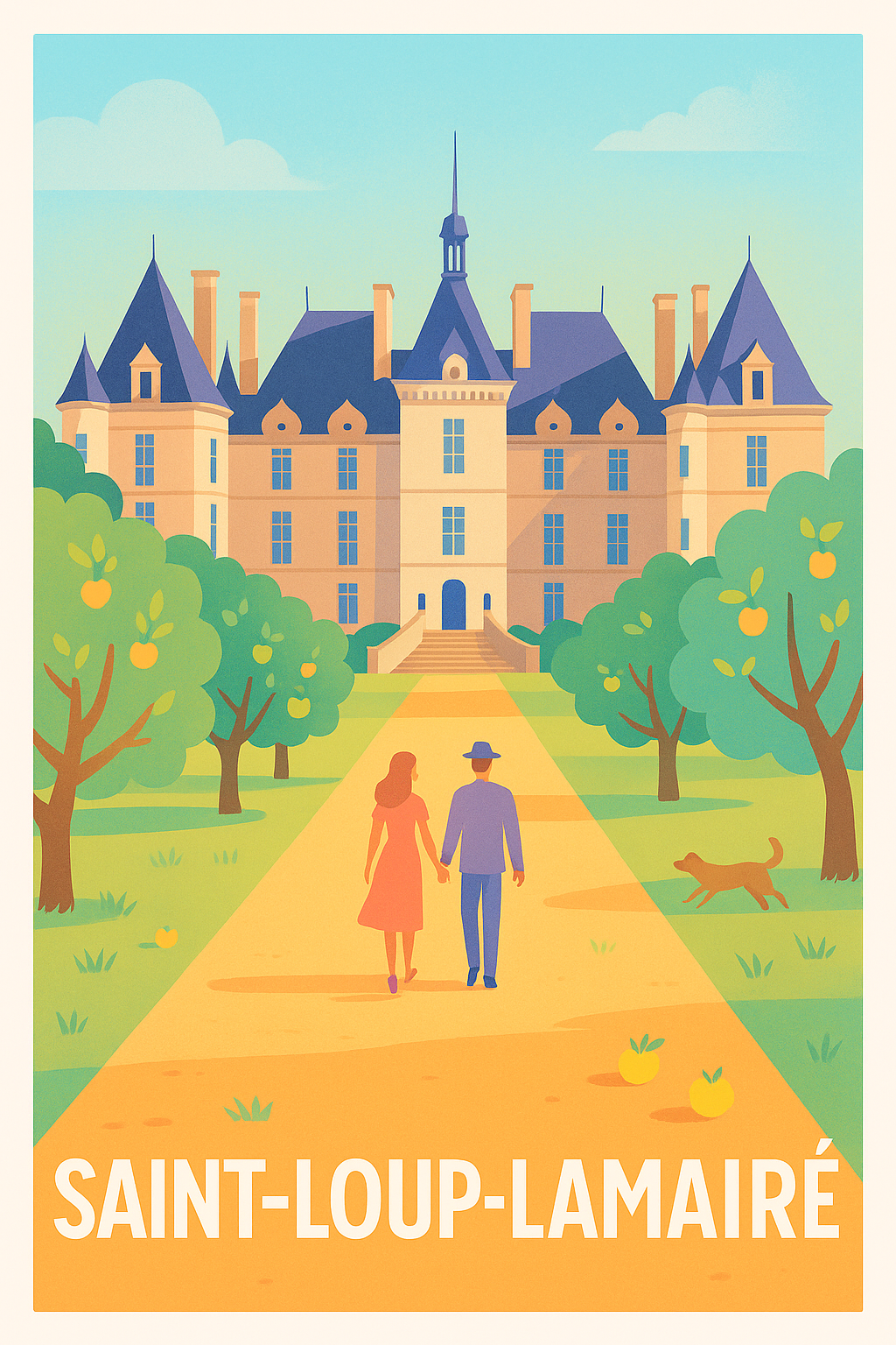 Affiche Saint-Loup-Lamaire — Balade au cœur d'un château emblématique · poster d'art de Saint-Loup-Lamaire