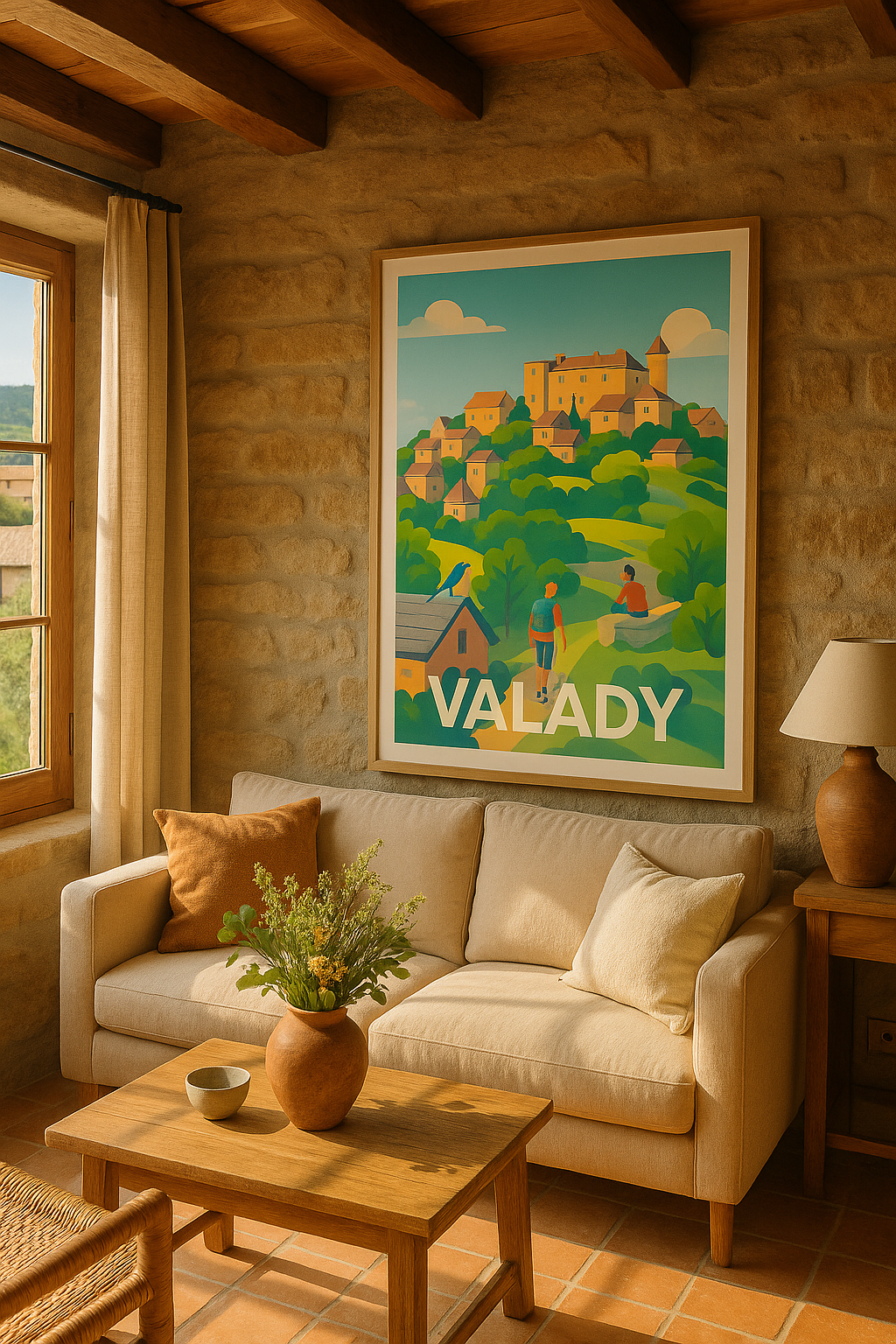 Mise en situation Affiche de Valady - Invitation à la découverte bucolique