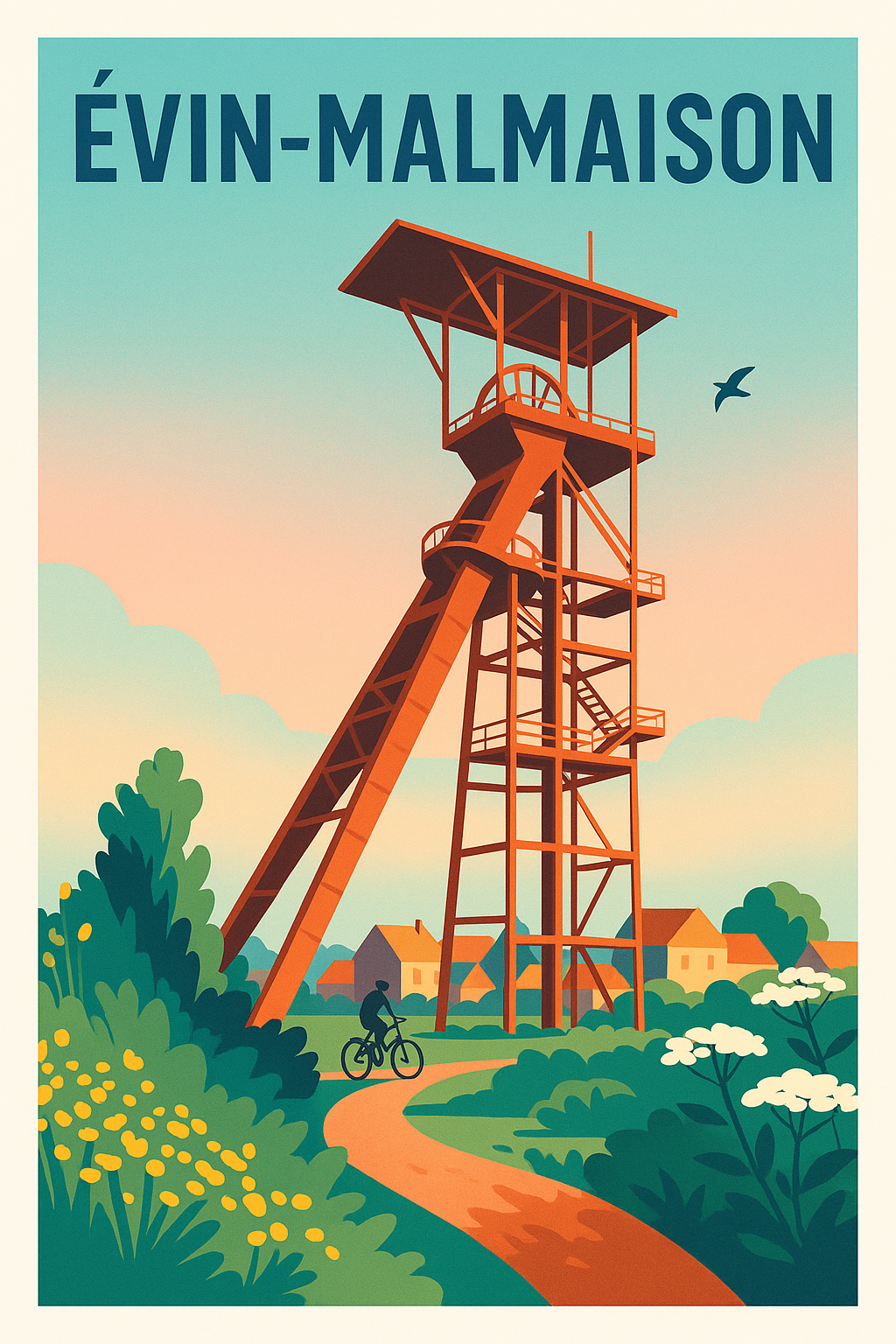 Affiche de Évin-Malmaison - L'âme minière en poster vintage