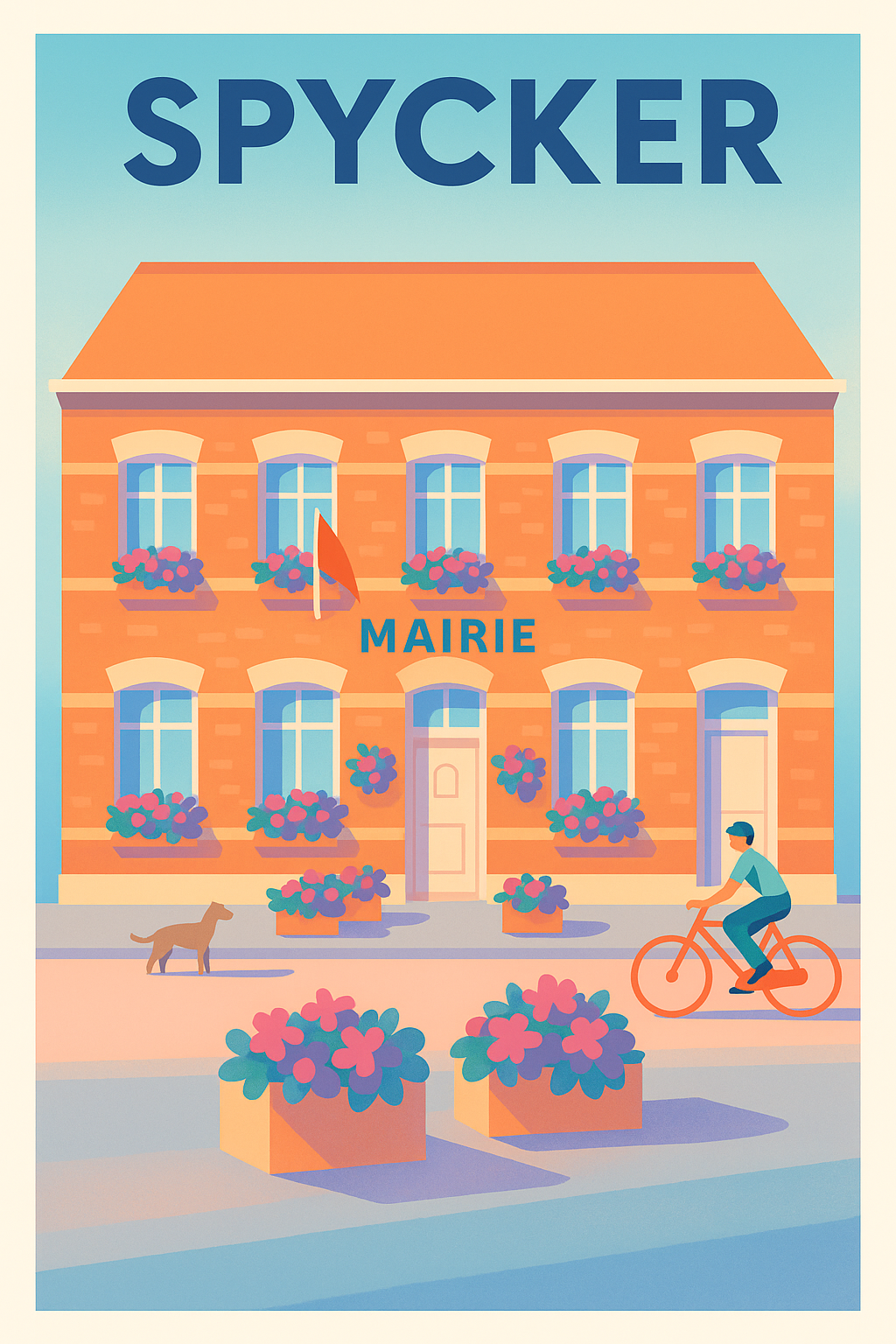 Affiche de Spycker - Charme et douceur de la mairie sous le soleil