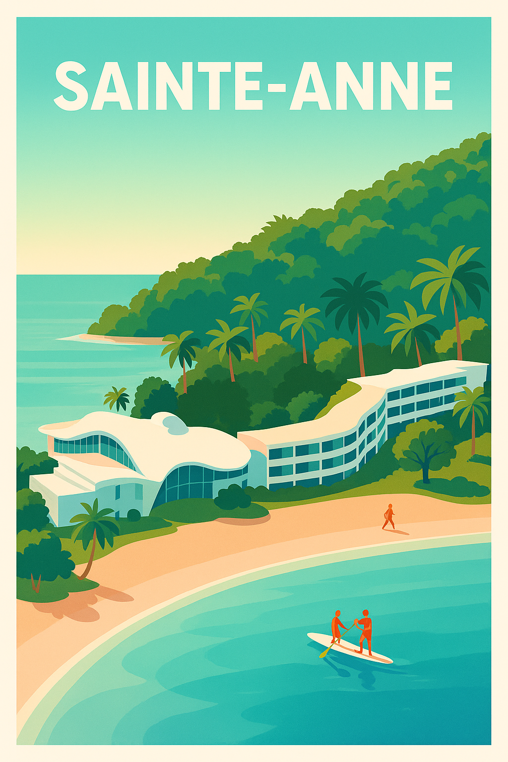 Affiche Sainte-Anne — Évasion tropicale sur la plage · poster d'art de Sainte-Anne