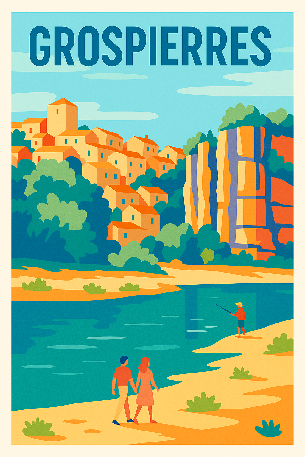 Affiche de Grospierres - Escapade paisible au bord de l'Ardèche