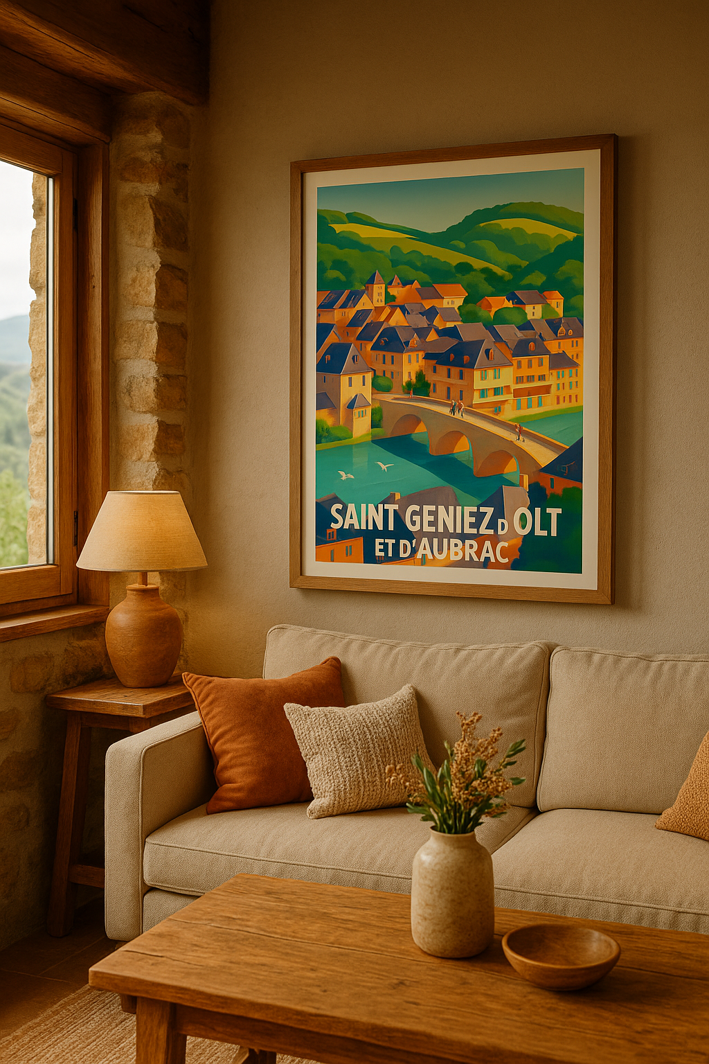 Mise en situation Affiche de Saint Geniez d'Olt - Charme pittoresque de l'Aubrac