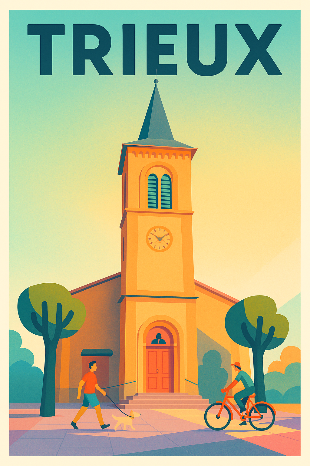 Affiche de Trieux - Charme paisible et convivialité au cœur du village