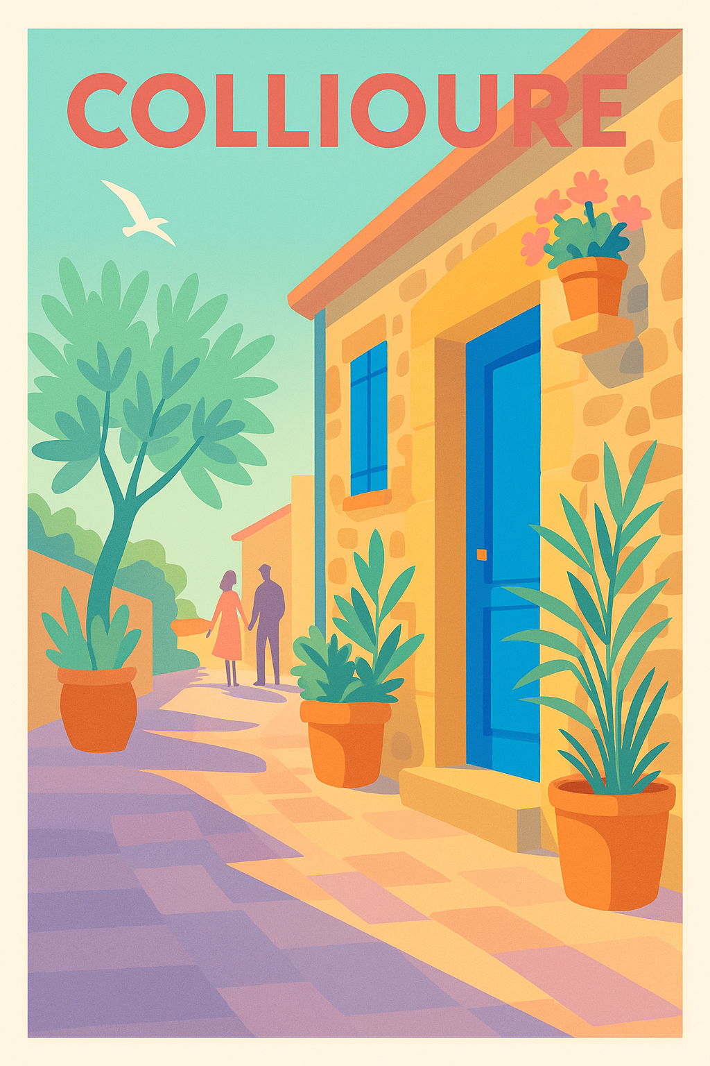 Affiche de Collioure - L'élégance d'un village ensoleillé