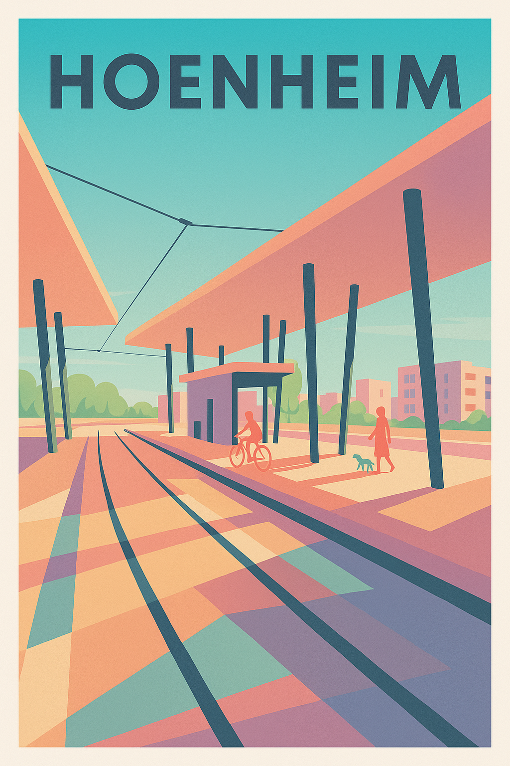 Affiche de Hoenheim - Atmosphère urbaine en pleine lumière