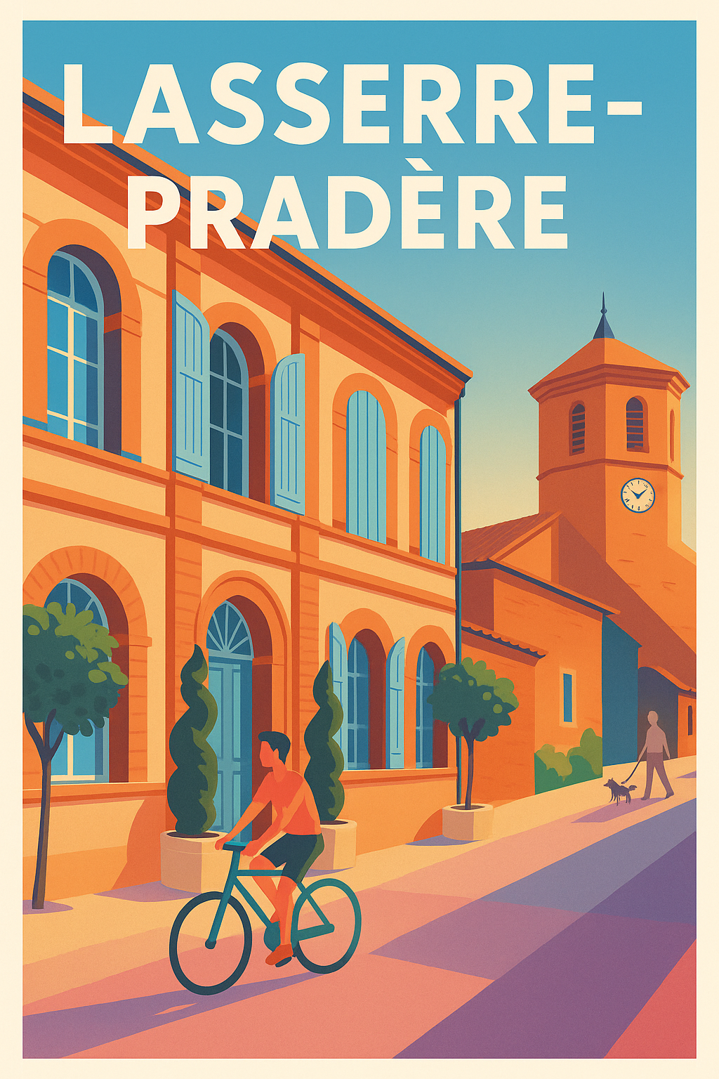 Affiche de Lasserre-Pradère - L'élégance du Sud en poster vintage