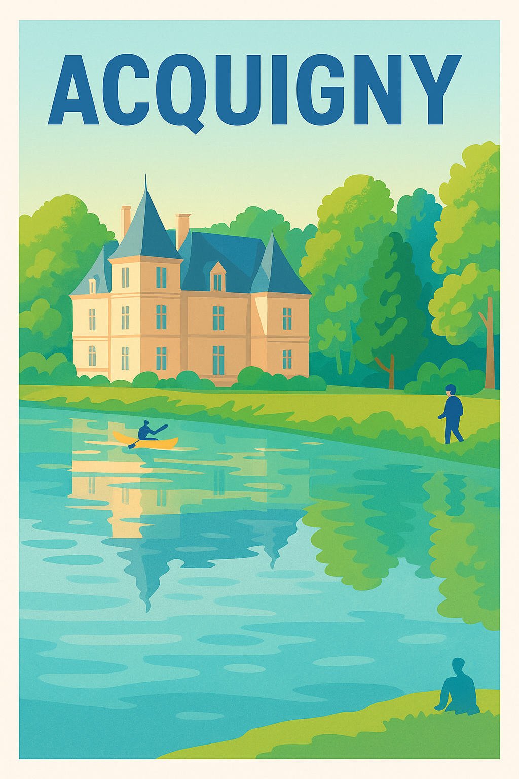 Affiche de Acquigny - Sérénité au bord de l'eau