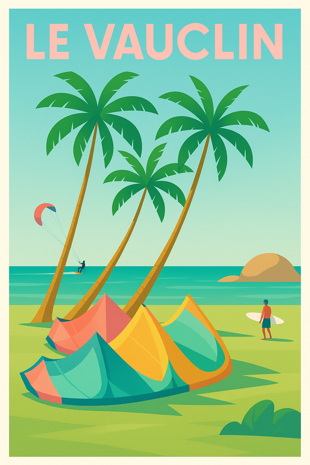 Affiche de Le Vauclin - L'appel des sports nautiques sous les palmiers