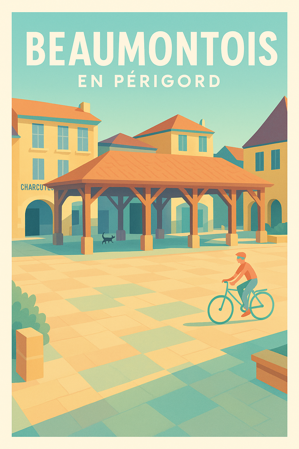 Affiche de Beaumontois en Périgord - L'élégance d'une place au charme authentique