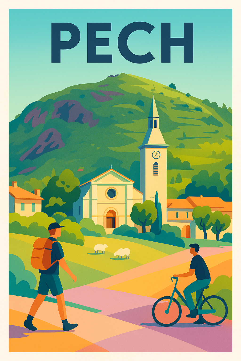 Affiche Pech — Escapade nature et sérénité · poster d'art de Pech