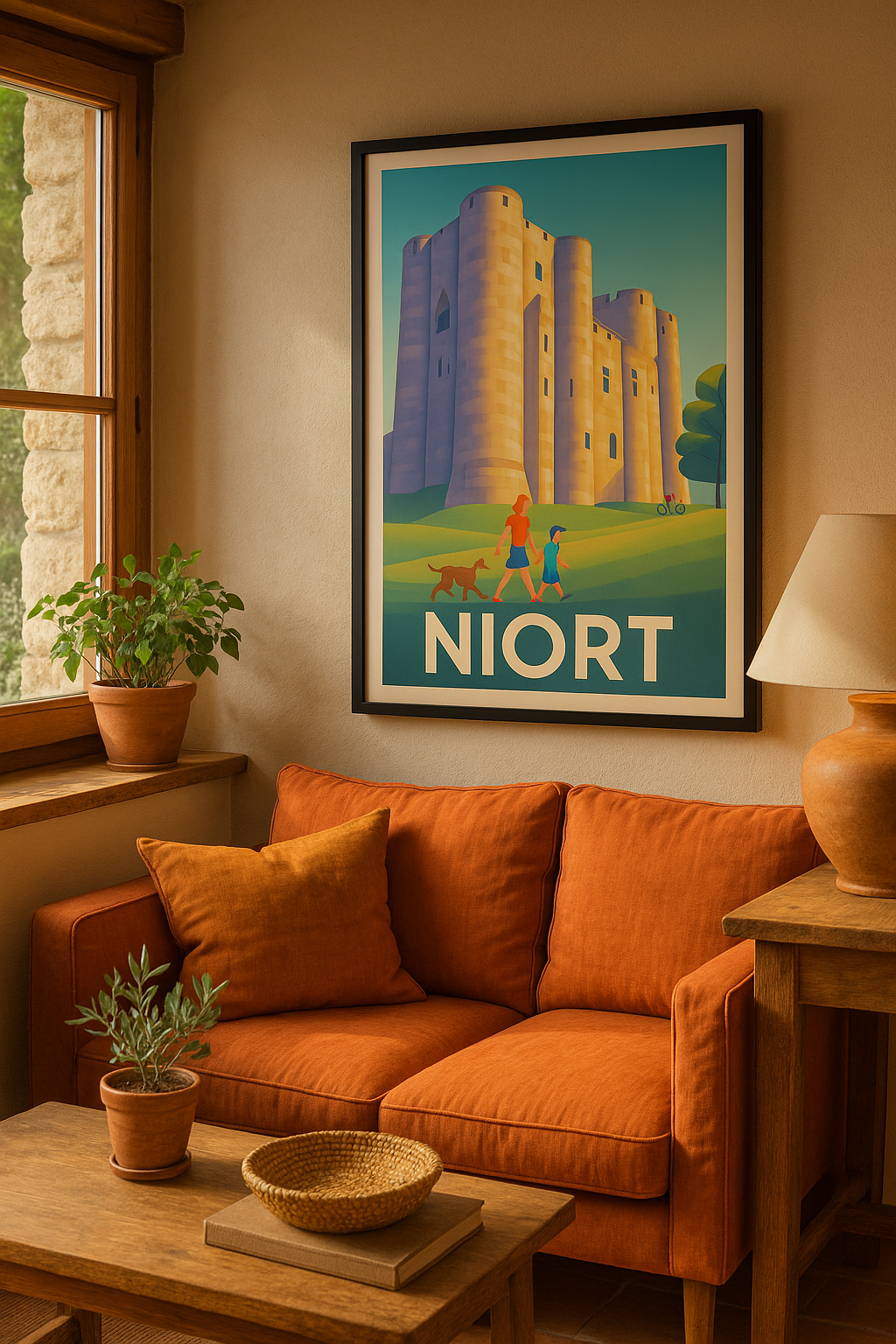 Mise en situation Affiche Niort - L'élégance médiévale au cœur de la ville