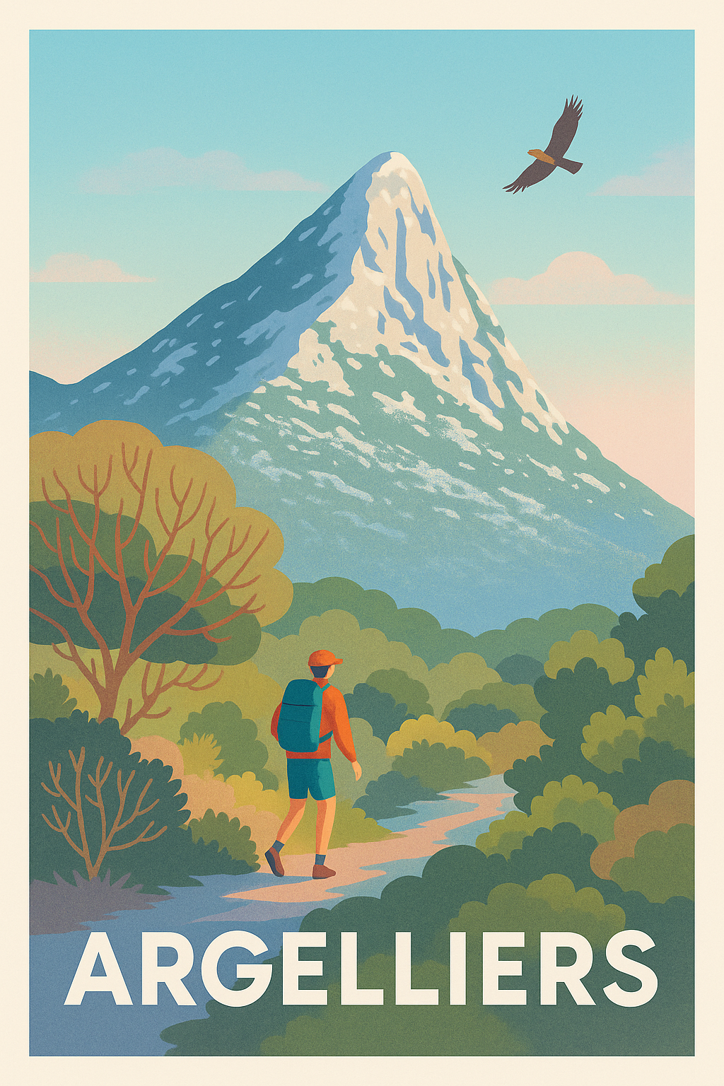 Affiche Argelliers — Échappée nature et aventure · poster d'art de Argelliers