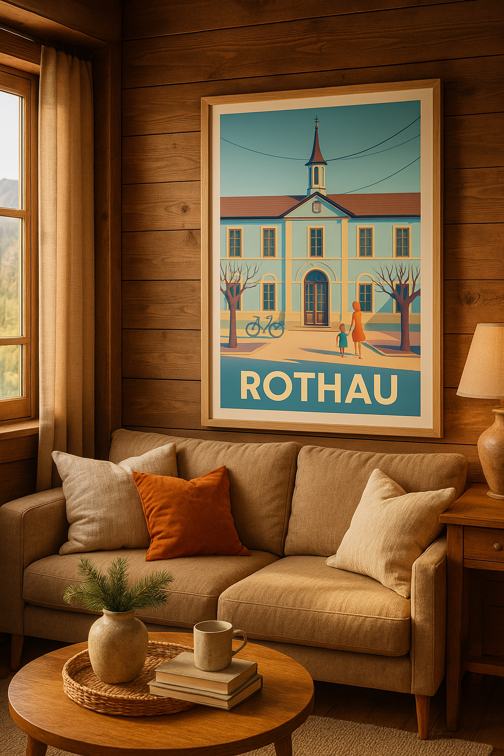 Mise en situation Affiche de Rothau - L'élégance tranquille d'une ville alsacienne
