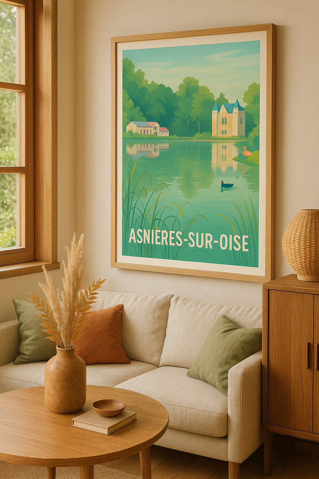 Mise en situation Affiche de Asnières-sur-Oise - Charme paisible au bord de l'eau