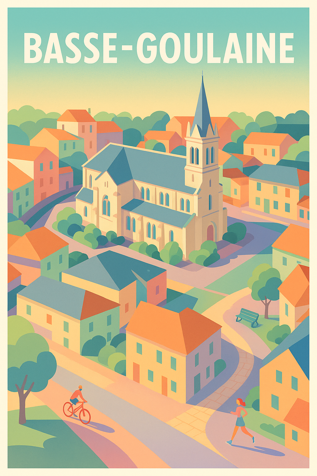 Affiche de Basse-Goulaine - Charme paisible de village ensoleillé