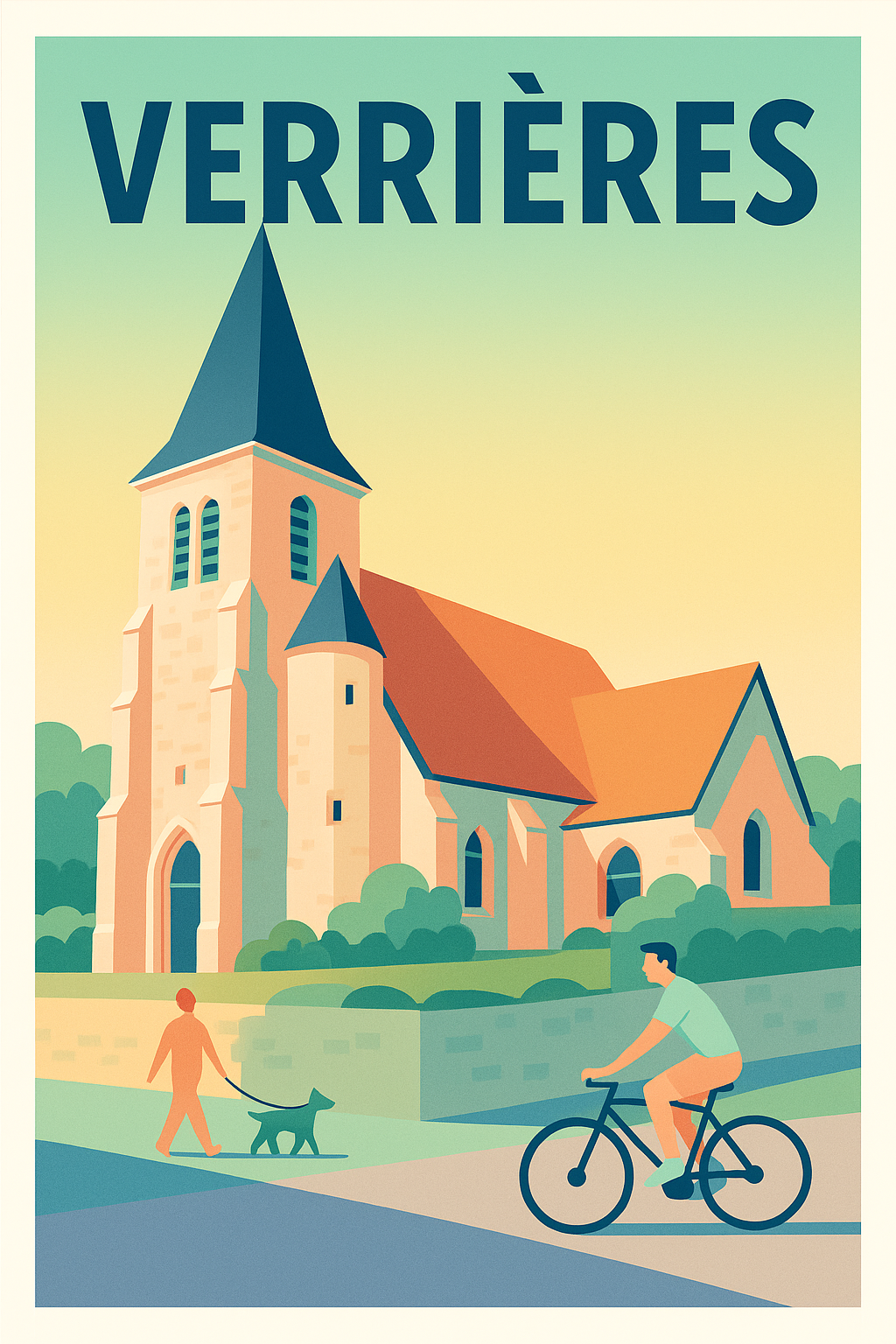 Affiche de Verrières - Charme bucolique et douceur de vivre