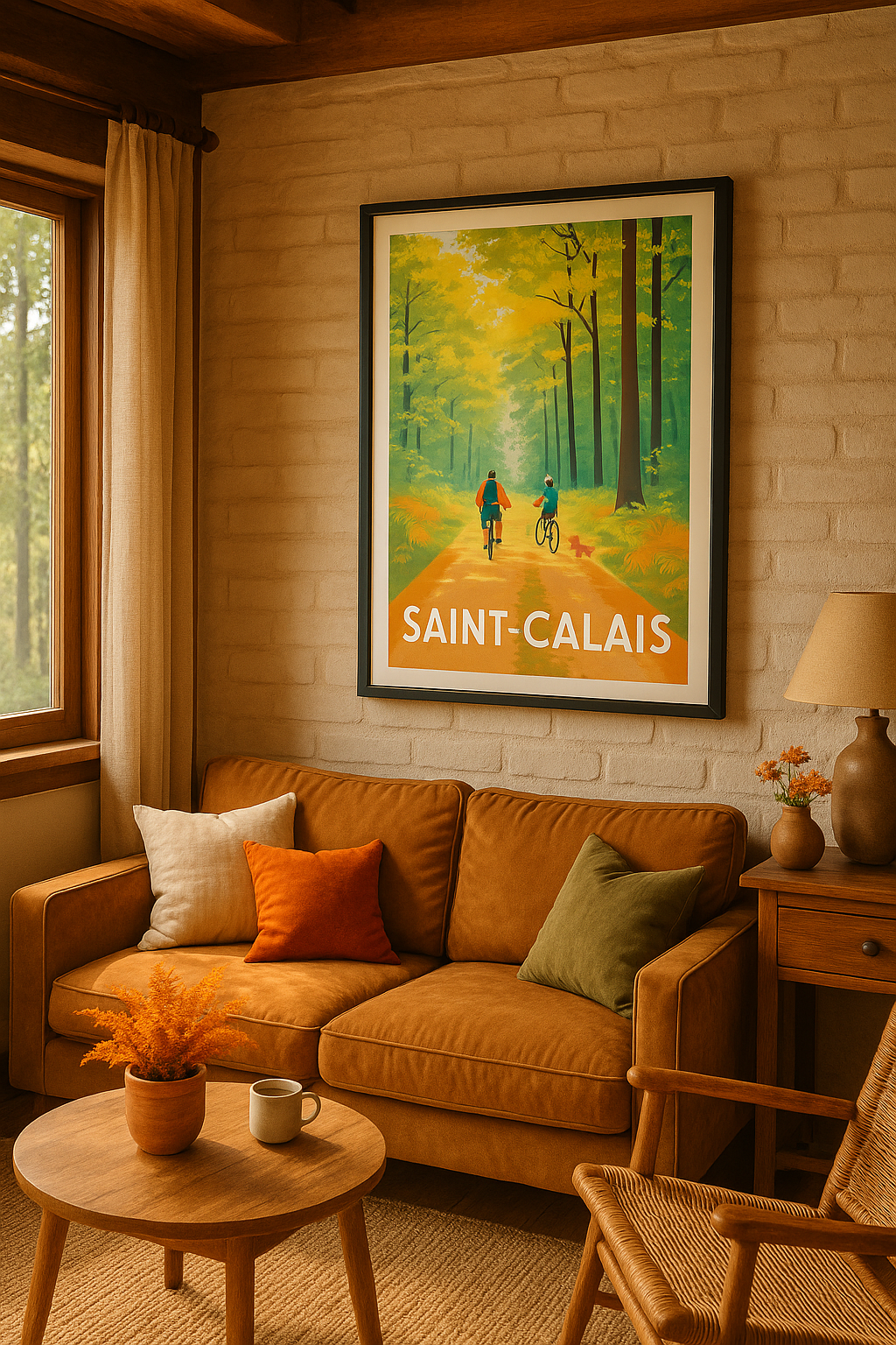 Mise en situation Affiche de Saint-Calais - Balade à vélo en forêt enchantée