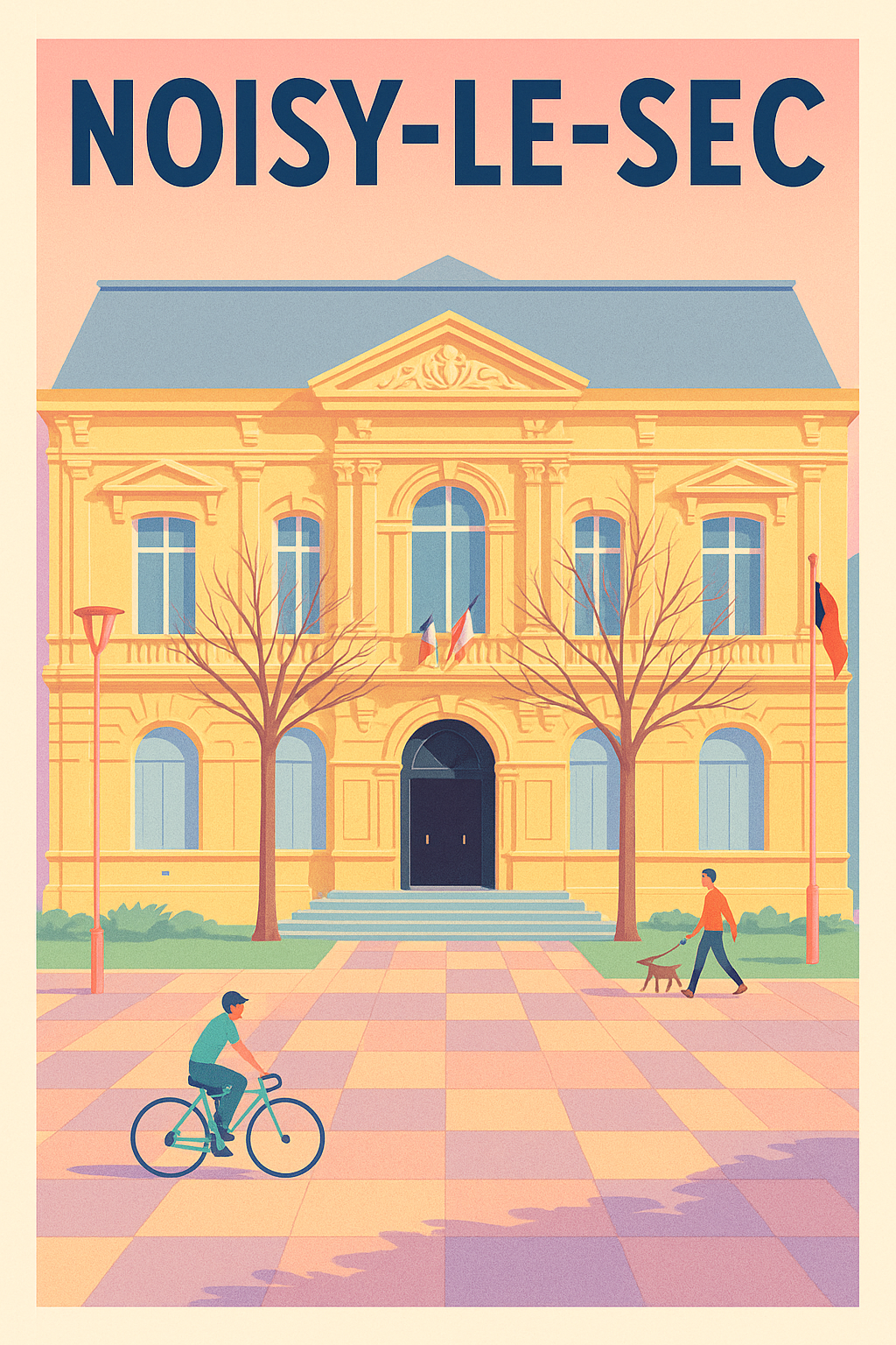 Affiche Noisy-le-Sec — Charme et sérénité urbaine · poster d'art de Noisy-le-Sec