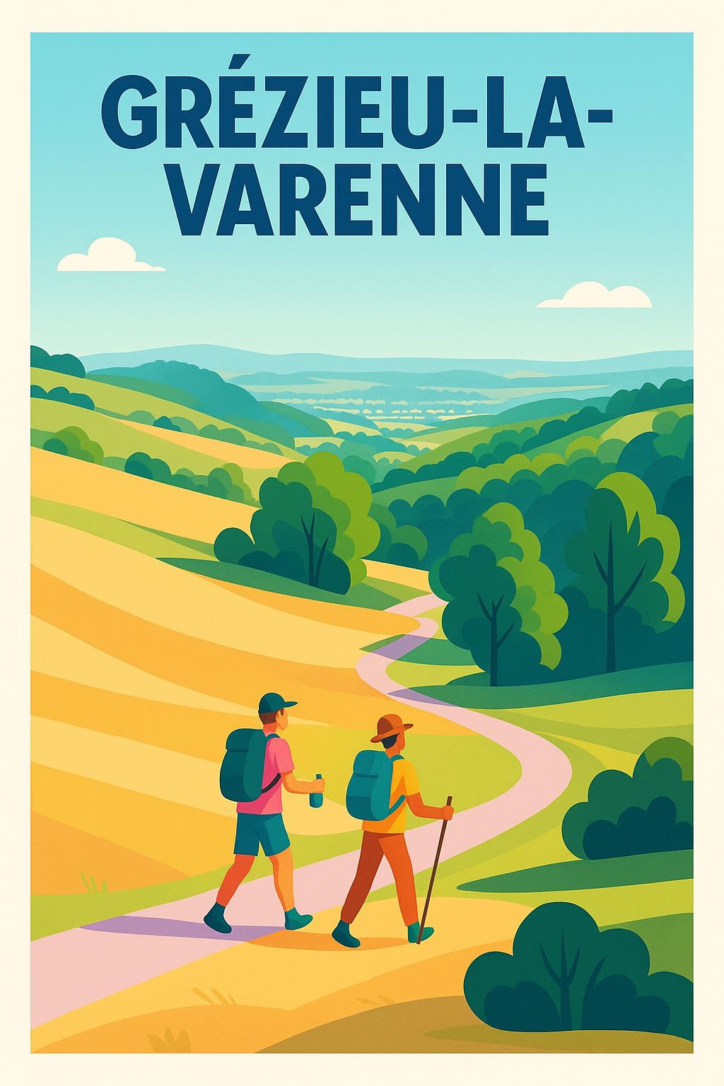 Affiche de Grézieu-la-Varenne - L'évasion nature au cœur des Monts du Lyonnais