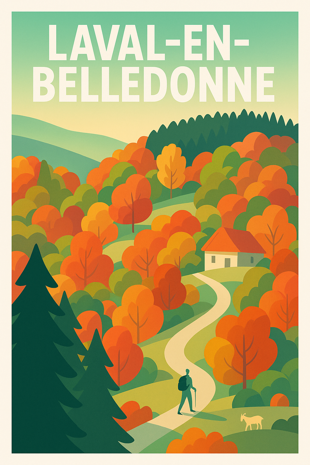 Affiche de Laval-en-Belledonne - Promenade en forêt aux couleurs d'automne