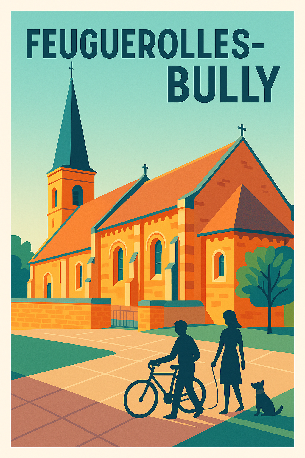 Affiche de Feuguerolles-Bully - Charme et sérénité au cœur du village