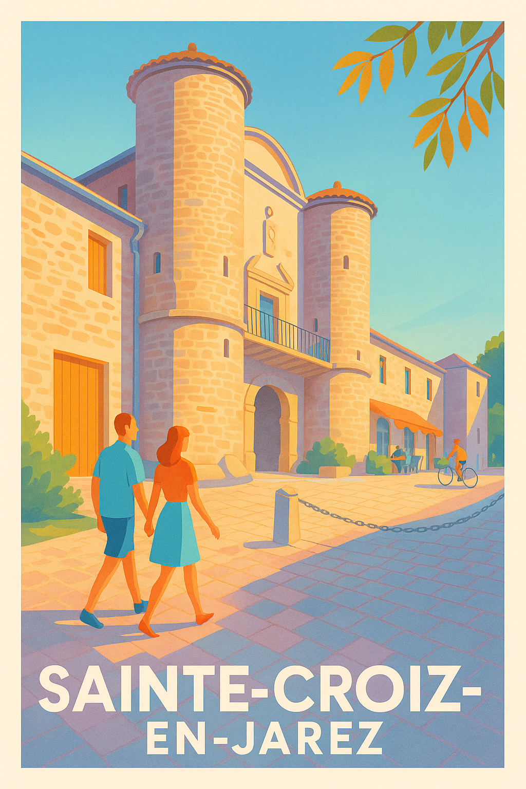 Affiche Sainte-Croix-en-Jarez — Charme et douceur de vivre au cœur du village · poster d'art de Sainte-Croix-en-Jarez