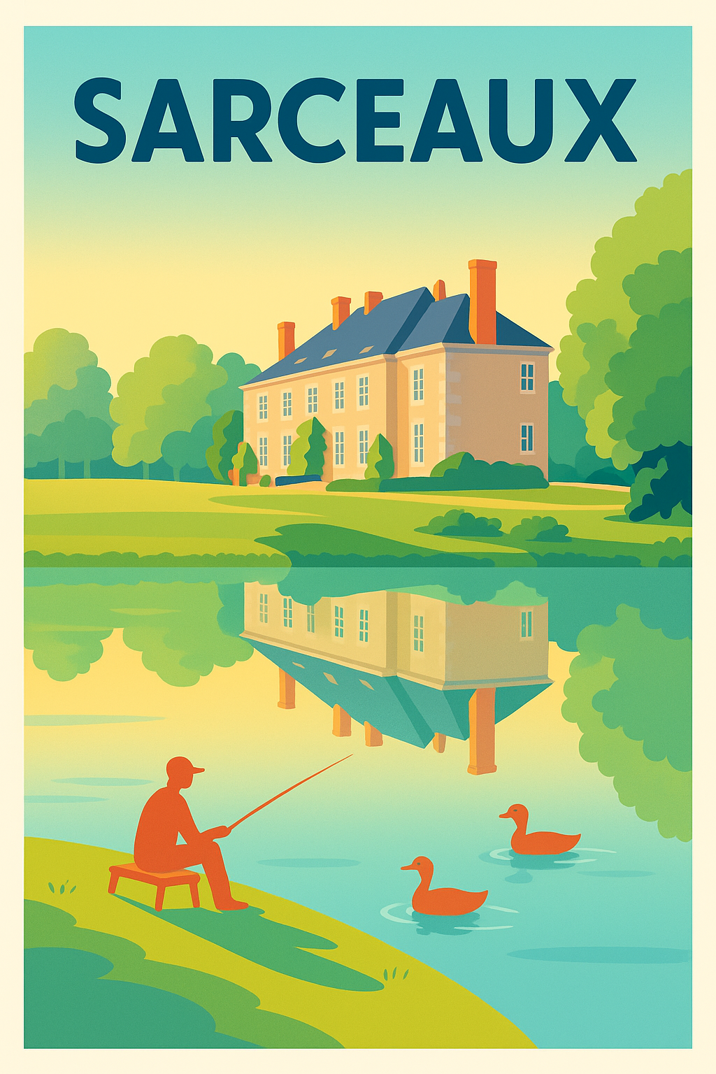 Affiche de Sarceaux - Sérénité au bord de l'eau