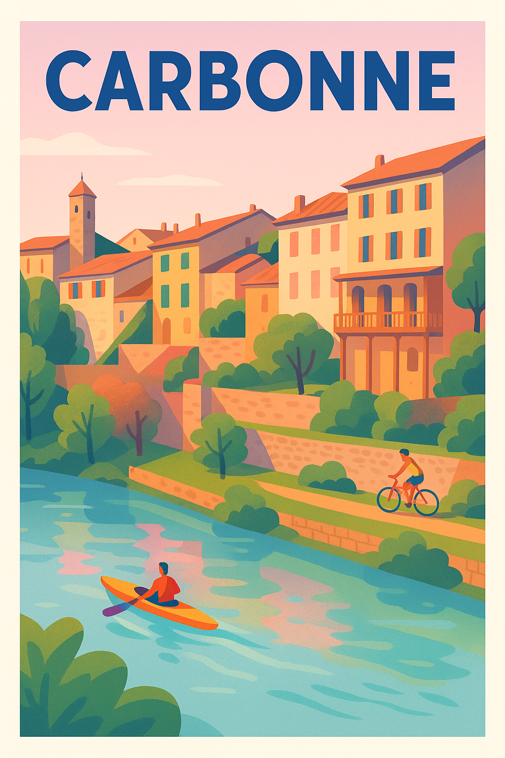Affiche de Carbonne - Charme et sérénité au fil de l'eau
