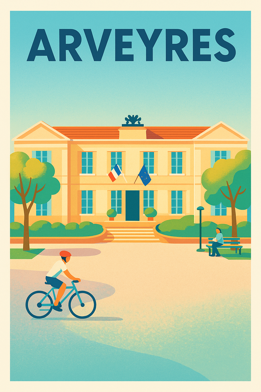 Affiche de Arveyres - L'élégance tranquille au cœur du village